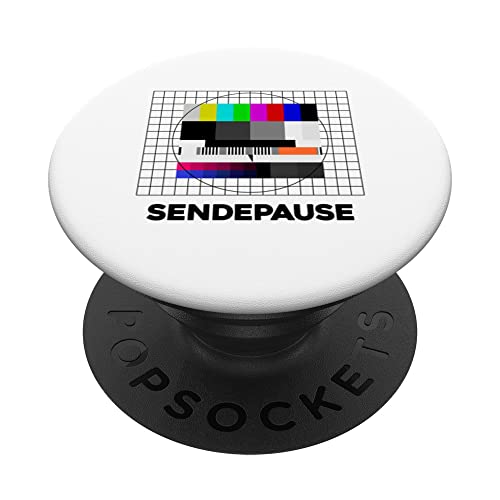 Sendepause Testbild 90er Jahre 80er Jahre Fan Geschenkidee N PopSockets mit austauschbarem PopGrip von Witzige und Lustige Sprüche