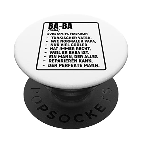 Türkischer Vater Geschenk Spruch Türken Spruch Baba Papa PopSockets mit austauschbarem PopGrip von Witzige und Lustige Sprüche
