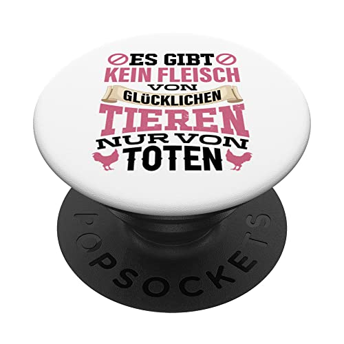 Veganer Spruch Geschenk Es Gibt Kein Fleisch von Glücklichen PopSockets mit austauschbarem PopGrip von Witzige und Lustige Sprüche