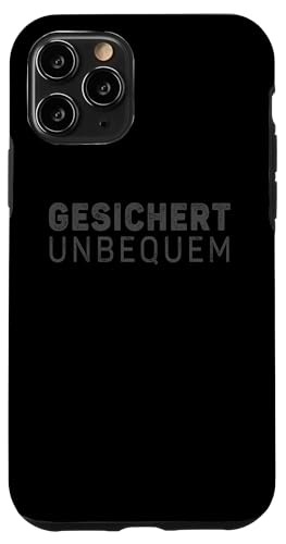 GESICHERT UNBEQUEM – Mutig und Selbstbewusst Hülle für iPhone 11 Pro von Witziges Geschenk für starke Persönlichkeiten