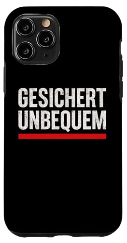 GESICHERT UNBEQUEM – Mutig und Selbstbewusst Hülle für iPhone 11 Pro von Witziges Geschenk für starke Persönlichkeiten
