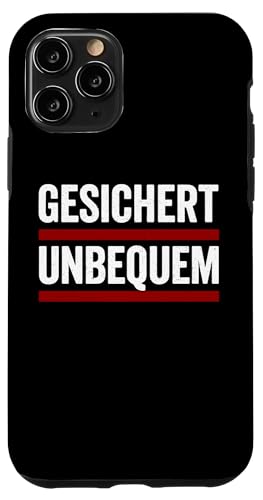 GESICHERT UNBEQUEM – Mutig und Selbstbewusst Hülle für iPhone 11 Pro von Witziges Geschenk für starke Persönlichkeiten