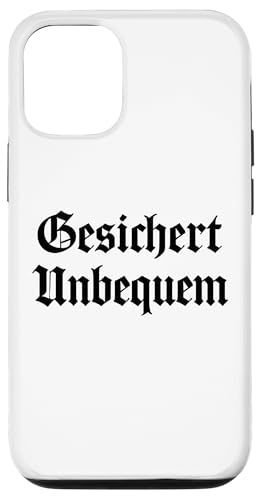 GESICHERT UNBEQUEM – Mutig und Selbstbewusst Hülle für iPhone 12/12 Pro von Witziges Geschenk für starke Persönlichkeiten