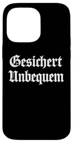 GESICHERT UNBEQUEM – Mutig und Selbstbewusst Hülle für iPhone 14 Pro Max GESICHERT UNBEQUEM – Mutig und Selbstbewusst Hülle für iPhone 14 Pro Max von Witziges Geschenk für starke Persönlichkeiten