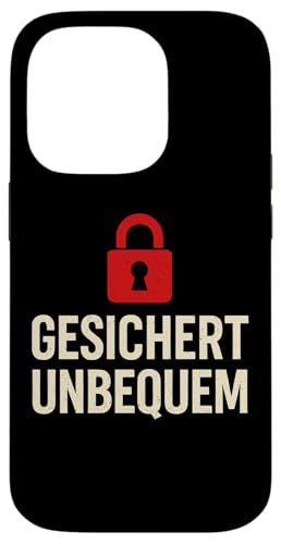 GESICHERT UNBEQUEM – Mutig und Selbstbewusst Hülle für iPhone 14 Pro GESICHERT UNBEQUEM – Mutig und Selbstbewusst Hülle für iPhone 14 Pro von Witziges Geschenk für starke Persönlichkeiten