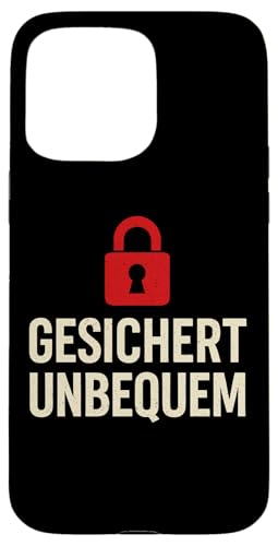 GESICHERT UNBEQUEM – Mutig und Selbstbewusst Hülle für iPhone 15 Pro Max GESICHERT UNBEQUEM – Mutig und Selbstbewusst Hülle für iPhone 15 Pro Max von Witziges Geschenk für starke Persönlichkeiten
