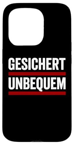 GESICHERT UNBEQUEM – Mutig und Selbstbewusst Hülle für iPhone 15 Pro von Witziges Geschenk für starke Persönlichkeiten