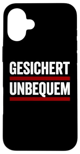GESICHERT UNBEQUEM – Mutig und Selbstbewusst Hülle für iPhone 16 Plus von Witziges Geschenk für starke Persönlichkeiten