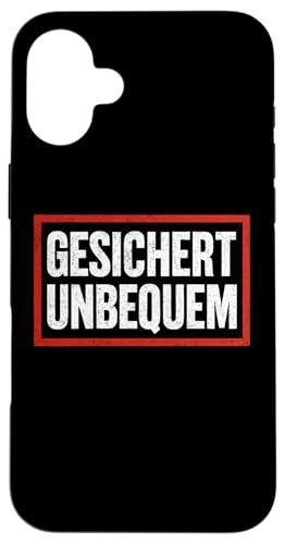 GESICHERT UNBEQUEM – Mutig und Selbstbewusst Hülle für iPhone 16 Plus GESICHERT UNBEQUEM – Mutig und Selbstbewusst Hülle für iPhone 16 Plus von Witziges Geschenk für starke Persönlichkeiten