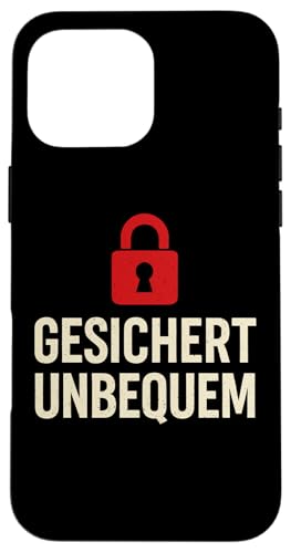 GESICHERT UNBEQUEM – Mutig und Selbstbewusst Hülle für iPhone 16 Pro Max GESICHERT UNBEQUEM – Mutig und Selbstbewusst Hülle für iPhone 16 Pro Max von Witziges Geschenk für starke Persönlichkeiten