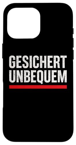 GESICHERT UNBEQUEM – Mutig und Selbstbewusst Hülle für iPhone 16 Pro Max GESICHERT UNBEQUEM – Mutig und Selbstbewusst Hülle für iPhone 16 Pro Max von Witziges Geschenk für starke Persönlichkeiten