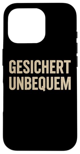 GESICHERT UNBEQUEM – Mutig und Selbstbewusst Hülle für iPhone 16 Pro GESICHERT UNBEQUEM – Mutig und Selbstbewusst Hülle für iPhone 16 Pro von Witziges Geschenk für starke Persönlichkeiten