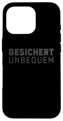 GESICHERT UNBEQUEM – Mutig und Selbstbewusst Hülle für iPhone 16 Pro GESICHERT UNBEQUEM – Mutig und Selbstbewusst Hülle für iPhone 16 Pro von Witziges Geschenk für starke Persönlichkeiten