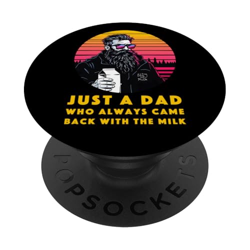 Lustiges Vatertag Outfit für Milch Trinker Papa Vater Outfit PopSockets Klebender PopGrip von Witziges Milch Papa I Dad Humor Grafik I Vatertag