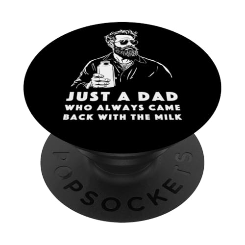 Lustiges Vatertag Outfit für Milch Trinker Papa Vater Outfit PopSockets Klebender PopGrip von Witziges Milch Papa I Dad Humor Grafik I Vatertag
