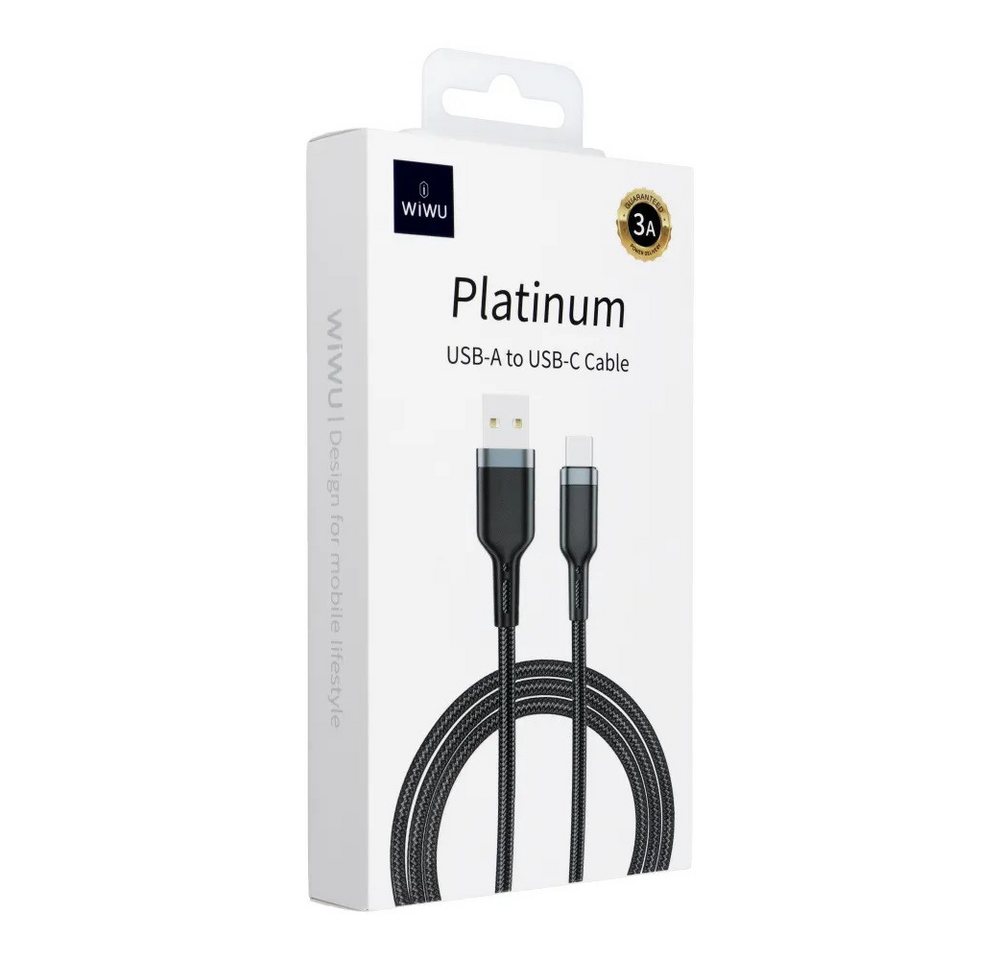 Wiwu Platinum Series Datenkabel Wi-C019 USB A auf USB C 3A 1,2m USB-Kabel von Wiwu