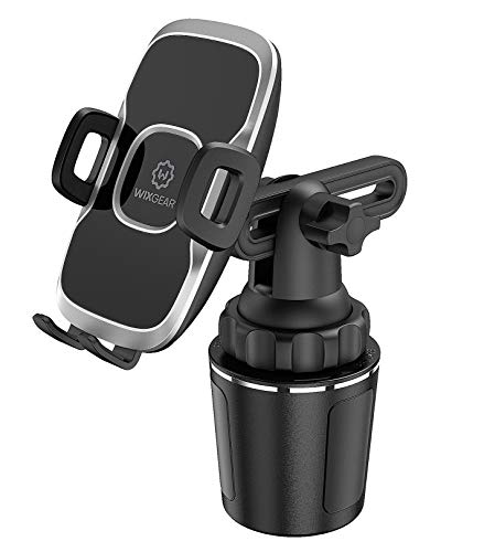 WixGear Getränkehalter Handyhalter, verstellbarer langer Hals, Handyhalterung für Auto, verbesserte Version, Becherhalter für Auto mit erweiterbaren Seitenarmen, kompatibel mit iPhone, Samsung, Google von WixGear