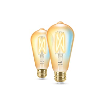 WiZ 50W E27 Edisonform Filament Amber (TW) Doppelpack von Wiz