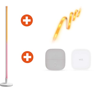 WiZ Pole Wi-Fi BLE Floor Lamp EU + RGBW LED strip kit 4m + Portable button EU WiZ Pole Wi-Fi BLE Floor Lamp EU + RGBW LED strip kit 4m + Portable button EU von Wiz