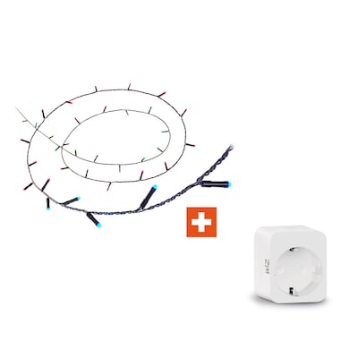 WiZ RGBIC Smart LED Fairy Light Lichterkette + WiZ Smart Plug powermeter Type-F Steckdose weiß von Wiz