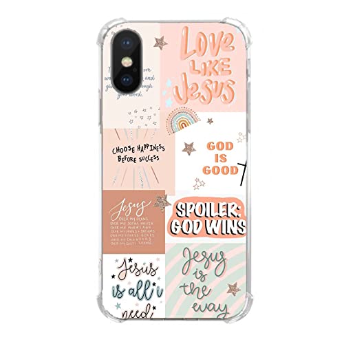 Boho Jesus Collage Handyhülle Kompatibel mit iPhone X/iPhone Xs, Christliches Zitat Collage Hülle für Mädchen Frauen Männer, Einzigartige Weiche TPU Bumper Cover Case für iPhone X/iPhone Xs Boho Jesus Collage Handyhülle Kompatibel mit iPhone X/iPhone Xs, Christliches Zitat Collage Hülle für Mädchen Frauen Männer, Einzigartige Weiche TPU Bumper Cover Case für iPhone X/iPhone Xs von Wizeyake