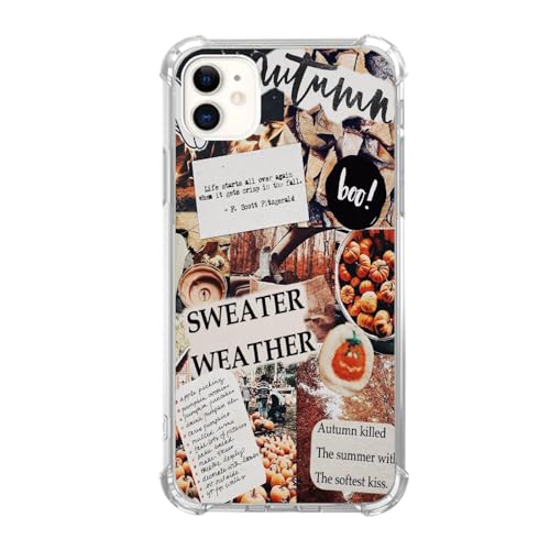 Wizeyake Ästhetische Herbst Kürbis Collage Handyhülle Kompatibel mit iPhone 11, Herbstwetter Collage Trendy Cool Girl Boy Hülle für iPhone 11, Silikon Stoßfest TPU Bumper Case Wizeyake Ästhetische Herbst Kürbis Collage Handyhülle Kompatibel mit iPhone 11, Herbstwetter Collage Trendy Cool Girl Boy Hülle für iPhone 11, Silikon Stoßfest TPU Bumper Case von Wizeyake