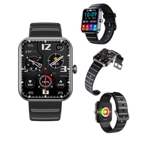 Wizvox 2025 Fitness Uhr Damen - Nicht Invasive 𝐁𝐥𝐮𝐭𝐳𝐮𝐜𝐤𝐞𝐫𝐦𝐞𝐬𝐬𝐮𝐧𝐠 Bluetooth Verbunden 1.9" EKG Gerät, Black von Wizvox
