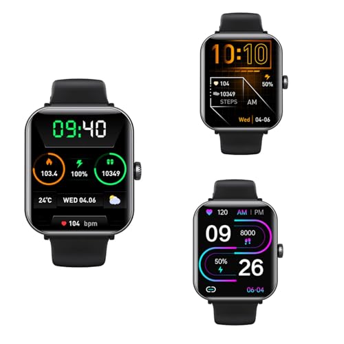 Wizvox 2025 Gesundheitsuhr - 𝐁𝐥𝐮𝐭𝐳𝐮𝐜𝐤𝐞𝐫𝐦𝐞𝐬𝐬𝐮𝐧𝐠 Uhr Bluetooth Verbunden 1.9" Blutdruckmessgerät Uhr Festtagsgeschenk F57pro0513,Black Wizvox 2025 Gesundheitsuhr - 𝐁𝐥𝐮𝐭𝐳𝐮𝐜𝐤𝐞𝐫𝐦𝐞𝐬𝐬𝐮𝐧𝐠 Uhr Bluetooth Verbunden 1.9" Blutdruckmessgerät Uhr Festtagsgeschenk F57pro0513,Black von Wizvox