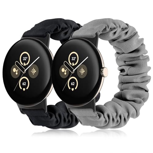 Wizvv 2 Pack Scrunchie Uhrenarmbänder für Google Pixel Watch 3 41mm/Google Pixel Watch 2 /Google Pixel Watch 1, Elastische Stoff-Ersatzbänder für Frauen und Mädchen Wizvv 2 Pack Scrunchie Uhrenarmbänder für Google Pixel Watch 3 41mm/Google Pixel Watch 2 /Google Pixel Watch 1, Elastische Stoff-Ersatzbänder für Frauen und Mädchen von Wizvv