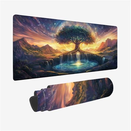 Baum Mousepad, Fallen Mauspad XXL 700x300mm, Schreibtischunterlage mit Vernähte Kanten und rutschfeste Gummibasis, WassXerdicht Anti-Rutsch Mouse Pad für Gaming, PC Zubehör, Gifts for Women,Model756 Baum Mousepad, Fallen Mauspad XXL 700x300mm, Schreibtischunterlage mit Vernähte Kanten und rutschfeste Gummibasis, WassXerdicht Anti-Rutsch Mouse Pad für Gaming, PC Zubehör, Gifts for Women,Model756 von Wjffnzbz