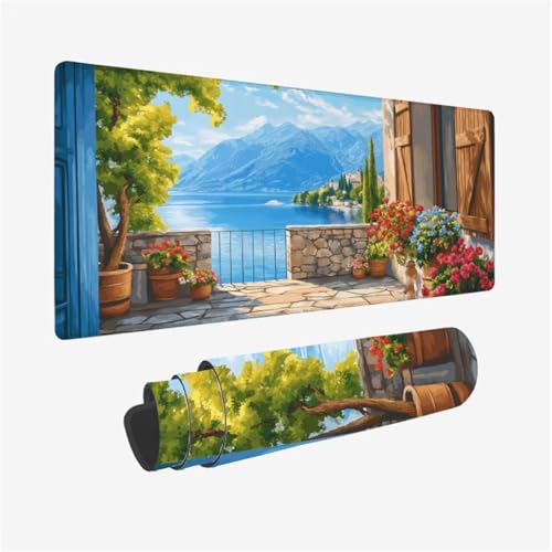 Blume Mousepad, Landschaft Mauspad XXL 800x400mm, Schreibtischunterlage mit Vernähte Kanten und rutschfeste Gummibasis, WassXerdicht Anti-Rutsch Mouse Pad für Gaming, PC Zubehör, Gifts Women,Model936 Blume Mousepad, Landschaft Mauspad XXL 800x400mm, Schreibtischunterlage mit Vernähte Kanten und rutschfeste Gummibasis, WassXerdicht Anti-Rutsch Mouse Pad für Gaming, PC Zubehör, Gifts Women,Model936 von Wjffnzbz