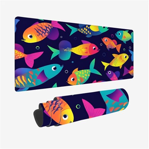 Fisch Mousepad, abstrakt Mauspad XXL 800x300mm, Schreibtischunterlage mit Vernähte Kanten und rutschfeste Gummibasis, WassXerdicht Anti-Rutsch Mouse Pad für Gaming, PC Zubehör, Gifts Women,Model819 Fisch Mousepad, abstrakt Mauspad XXL 800x300mm, Schreibtischunterlage mit Vernähte Kanten und rutschfeste Gummibasis, WassXerdicht Anti-Rutsch Mouse Pad für Gaming, PC Zubehör, Gifts Women,Model819 von Wjffnzbz
