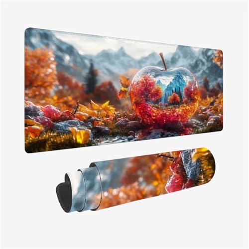 Gaming Mauspad Apfel Schreibtischunterlage Juwel Mousepad Groß 900x500x3mm, Mauspad Gaming Zubehör mit rutschfeste Gummibasis für Tastatur und Maus Verbessert Präzision und Geschwindigkeit,Model281 Gaming Mauspad Apfel Schreibtischunterlage Juwel Mousepad Groß 900x500x3mm, Mauspad Gaming Zubehör mit rutschfeste Gummibasis für Tastatur und Maus Verbessert Präzision und Geschwindigkeit,Model281 von Wjffnzbz