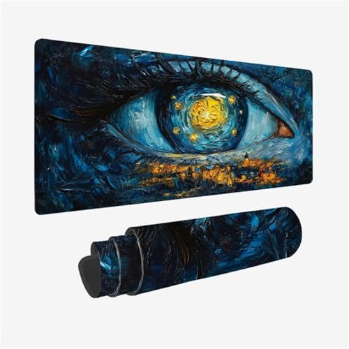 Gaming Mauspad Auge Schreibtischunterlage Kunst Mousepad Groß 900x500x3mm, XXL Mauspad Gaming Zubehör mit rutschfeste Gummibasis für Tastatur und Maus Verbessert Präzision und Geschwindigkeit,Model59 Gaming Mauspad Auge Schreibtischunterlage Kunst Mousepad Groß 900x500x3mm, XXL Mauspad Gaming Zubehör mit rutschfeste Gummibasis für Tastatur und Maus Verbessert Präzision und Geschwindigkeit,Model59 von Wjffnzbz