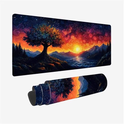 Gaming Mauspad Baum Schreibtischunterlage Sternenhimmel Mousepad Groß 1000x500x3mm, Gaming Mauspad mit rutschfeste Gummibasis für Tastatur und Maus Verbessert Präzision und Geschwindigkeit,Model278 Gaming Mauspad Baum Schreibtischunterlage Sternenhimmel Mousepad Groß 1000x500x3mm, Gaming Mauspad mit rutschfeste Gummibasis für Tastatur und Maus Verbessert Präzision und Geschwindigkeit,Model278 von Wjffnzbz