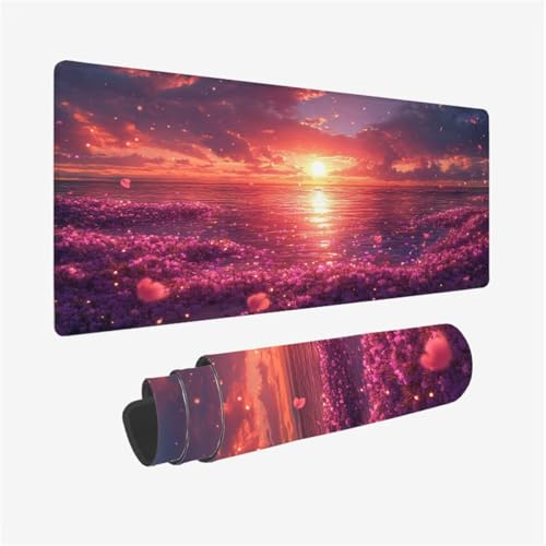 Gaming Mauspad Blume Schreibtischunterlage Strand Mousepad Groß 1000x500x3mm, Mauspad Gaming Zubehör mit rutschfeste Gummibasis für Tastatur und Maus Verbessert Präzision und Geschwindigkeit,Model65 Gaming Mauspad Blume Schreibtischunterlage Strand Mousepad Groß 1000x500x3mm, Mauspad Gaming Zubehör mit rutschfeste Gummibasis für Tastatur und Maus Verbessert Präzision und Geschwindigkeit,Model65 von Wjffnzbz