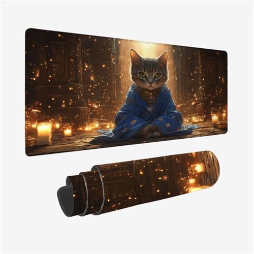 Gaming Mauspad Katze Schreibtischunterlage Glauben Mousepad Groß 900x500x3mm, Mauspad Gaming Zubehör mit rutschfeste Gummibasis für Tastatur und Maus Verbessert Präzision und Geschwindigkeit,Model152 Gaming Mauspad Katze Schreibtischunterlage Glauben Mousepad Groß 900x500x3mm, Mauspad Gaming Zubehör mit rutschfeste Gummibasis für Tastatur und Maus Verbessert Präzision und Geschwindigkeit,Model152 von Wjffnzbz