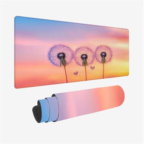 Gaming Mauspad LöWenzahn Schreibtischunterlage Liebe Mousepad Groß 800x300x3mm, Mauspad Gaming Zubehör rutschfeste Gummibasis für Tastatur und Maus Verbessert Präzision und Geschwindigkeit,Model395 Gaming Mauspad LöWenzahn Schreibtischunterlage Liebe Mousepad Groß 800x300x3mm, Mauspad Gaming Zubehör rutschfeste Gummibasis für Tastatur und Maus Verbessert Präzision und Geschwindigkeit,Model395 von Wjffnzbz