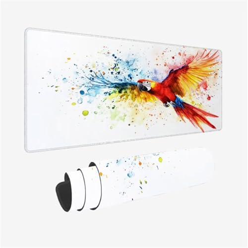 Gaming Mauspad Papagei Schreibtischunterlage Farbe Mousepad Groß 700x300x3mm, Mauspad Gaming Zubehör mit rutschfeste Gummibasis für Tastatur und Maus Verbessert Präzision und Geschwindigkeit,Model389 Gaming Mauspad Papagei Schreibtischunterlage Farbe Mousepad Groß 700x300x3mm, Mauspad Gaming Zubehör mit rutschfeste Gummibasis für Tastatur und Maus Verbessert Präzision und Geschwindigkeit,Model389 von Wjffnzbz
