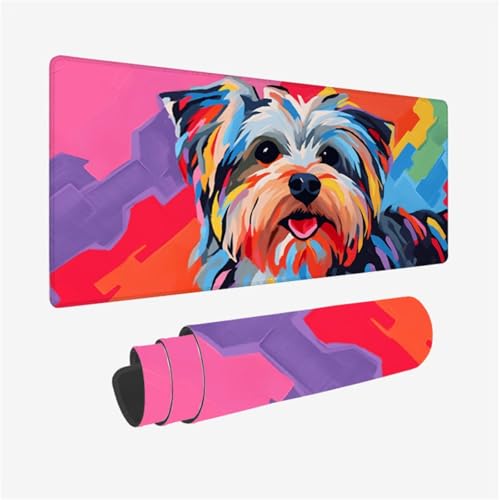 Hund Mousepad, Farbe Mauspad XXL 800x300mm, Schreibtischunterlage mit Vernähte Kanten und rutschfeste Gummibasis, WassXerdicht Anti-Rutsch Mouse Pad für Gaming, PC Zubehör, Gifts for Women,Model723 Hund Mousepad, Farbe Mauspad XXL 800x300mm, Schreibtischunterlage mit Vernähte Kanten und rutschfeste Gummibasis, WassXerdicht Anti-Rutsch Mouse Pad für Gaming, PC Zubehör, Gifts for Women,Model723 von Wjffnzbz