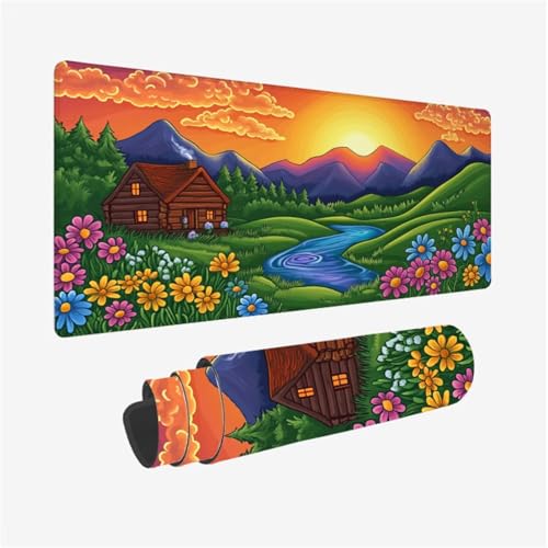 Kabine Mousepad, Blume Mauspad XXL 700x300mm, Schreibtischunterlage mit Vernähte Kanten und rutschfeste Gummibasis, WassXerdicht Anti-Rutsch Mouse Pad für Gaming, PC Zubehör, Gifts for Women,Model861 Kabine Mousepad, Blume Mauspad XXL 700x300mm, Schreibtischunterlage mit Vernähte Kanten und rutschfeste Gummibasis, WassXerdicht Anti-Rutsch Mouse Pad für Gaming, PC Zubehör, Gifts for Women,Model861 von Wjffnzbz