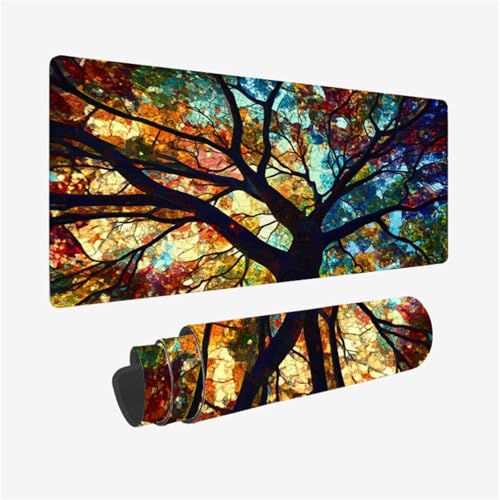 Mauspad Baum Muster Design, anlage Mousepad XXL 80x40cm, Schreibtischunterlage mit rutschfeste Gummibasis, WassXerdicht Mouse Pad Schreibtisch Zubehör für Büro Deko, Geschenke für Frauen,Model823 Mauspad Baum Muster Design, anlage Mousepad XXL 80x40cm, Schreibtischunterlage mit rutschfeste Gummibasis, WassXerdicht Mouse Pad Schreibtisch Zubehör für Büro Deko, Geschenke für Frauen,Model823 von Wjffnzbz