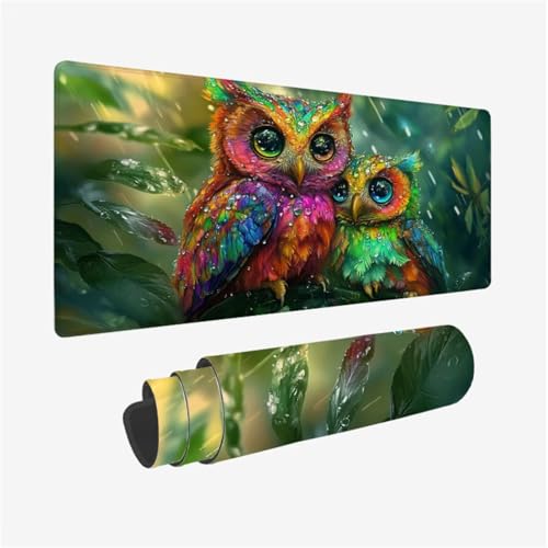 Mauspad Eule Muster Design, Farbe Mousepad XXL 70x30cm, Große Schreibtischunterlage mit Rutschfeste Gummibasis, WassXerdicht Mouse Pad Schreibtisch Zubehör für Büro Deko, Geschenke für Frauen,Model976 Mauspad Eule Muster Design, Farbe Mousepad XXL 70x30cm, Große Schreibtischunterlage mit Rutschfeste Gummibasis, WassXerdicht Mouse Pad Schreibtisch Zubehör für Büro Deko, Geschenke für Frauen,Model976 von Wjffnzbz