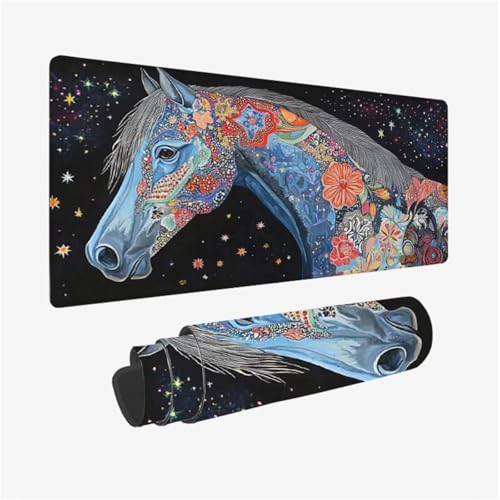 Mauspad Pferd Muster Design, abstrakt Mousepad XXL 80x30cm, Schreibtischunterlage mit rutschfeste Gummibasis, WassXerdicht Mouse Pad Schreibtisch Zubehör für Büro Deko, Geschenke für Frauen,Model634 Mauspad Pferd Muster Design, abstrakt Mousepad XXL 80x30cm, Schreibtischunterlage mit rutschfeste Gummibasis, WassXerdicht Mouse Pad Schreibtisch Zubehör für Büro Deko, Geschenke für Frauen,Model634 von Wjffnzbz