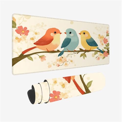 Mauspad Vogel Muster Design, abstrakt Mousepad XXL 70x30cm, Schreibtischunterlage mit rutschfeste Gummibasis, WassXerdicht Mouse Pad Schreibtisch Zubehör für Büro Deko, Geschenke für Frauen,Model967 Mauspad Vogel Muster Design, abstrakt Mousepad XXL 70x30cm, Schreibtischunterlage mit rutschfeste Gummibasis, WassXerdicht Mouse Pad Schreibtisch Zubehör für Büro Deko, Geschenke für Frauen,Model967 von Wjffnzbz