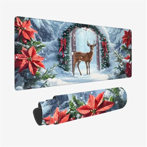 REH Mousepad, Schneeszene Mauspad XXL 700x300mm, Schreibtischunterlage mit Vernähte Kanten und rutschfeste Gummibasis, WassXerdicht Anti-Rutsch Mouse Pad für Gaming, PC Zubehör, Gifts Women,Model696 REH Mousepad, Schneeszene Mauspad XXL 700x300mm, Schreibtischunterlage mit Vernähte Kanten und rutschfeste Gummibasis, WassXerdicht Anti-Rutsch Mouse Pad für Gaming, PC Zubehör, Gifts Women,Model696 von Wjffnzbz