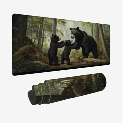SchwarzbäR Mousepad, Wald Mauspad XXL 900x300mm, Schreibtischunterlage mit Vernähte Kanten und rutschfeste Gummibasis, WassXerdicht Anti-Rutsch Mouse Pad für Gaming, PC Zubehör, Gifts Women,Model879 SchwarzbäR Mousepad, Wald Mauspad XXL 900x300mm, Schreibtischunterlage mit Vernähte Kanten und rutschfeste Gummibasis, WassXerdicht Anti-Rutsch Mouse Pad für Gaming, PC Zubehör, Gifts Women,Model879 von Wjffnzbz
