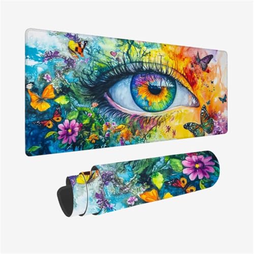 abstrakt Mousepad, auge Mauspad XXL 800x300mm, Schreibtischunterlage mit Vernähte Kanten und Rutschfeste Gummibasis, WassXerdicht Anti-Rutsch Mouse Pad für Gaming, PC Zubehör, Gifts for Women,Model669 abstrakt Mousepad, auge Mauspad XXL 800x300mm, Schreibtischunterlage mit Vernähte Kanten und Rutschfeste Gummibasis, WassXerdicht Anti-Rutsch Mouse Pad für Gaming, PC Zubehör, Gifts for Women,Model669 von Wjffnzbz