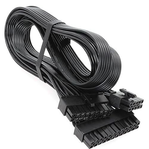 Hohe Qualität 18AWG Black Flat Cable Convertings 10 Pin + 18Pin Auf 24 Pin Für G + P2 T2 Serie Netzteil Hohe Qualität 18AWG Black Flat Cable Convertings 10 Pin + 18Pin Auf 24 Pin Für G + P2 T2 Serie Netzteil von Wkldjf