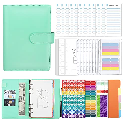 Leder-Notizblock-Set, Ordner, Budgetplaner, tragbares Tagebuch, Notizbuch, nachfüllbar, für Damen und Herren, Budgeting Journaling Leder-Notizblock-Set, Ordner, Budgetplaner, tragbares Tagebuch, Notizbuch, nachfüllbar, für Damen und Herren, Budgeting Journaling von Wkldjf